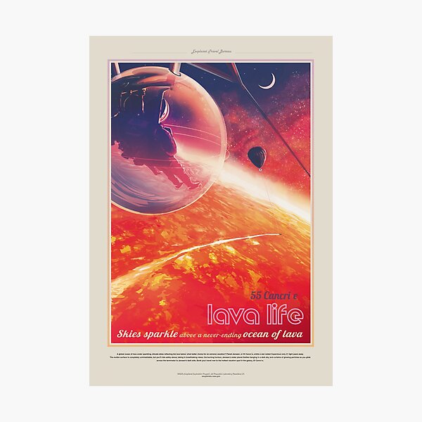 Item preview, NASA JPL Exoplanet Travel Bureau: 55 Cancri e (8K resolution) designed and sold by bobbooo.