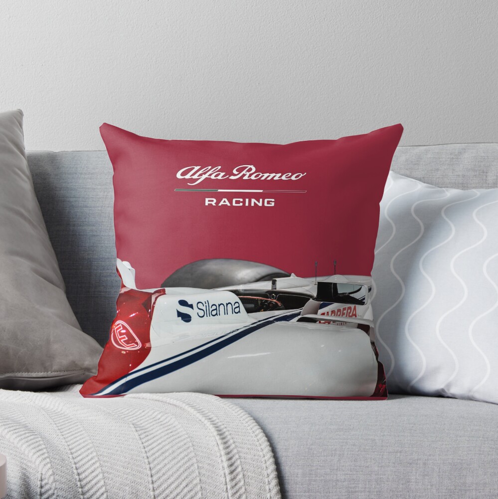 Alfa Romeo Racing Formula 1 Team Throw Pillow
