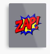 Lustiger Weinlese-Comic-Buch-Art-Klangeffekt Zap Metallbild
