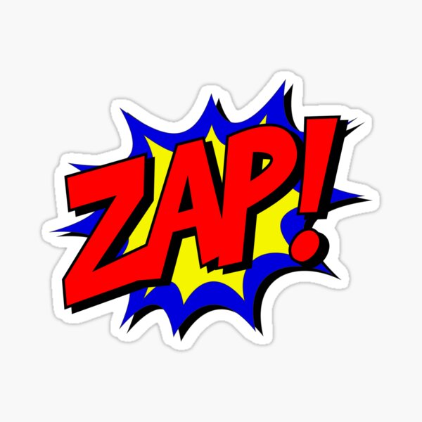 Zap! - Comic Book Funny Sound Effects' Sticker | Spreadshirt