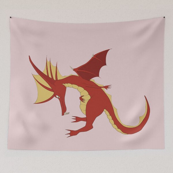 Item preview, Bowing Cute Red Dragon designed and sold by Tansel Diplikaya.