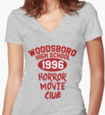 Woodsboro High Horror Movie Club 1996 Women's Fitted V-Neck T-Shirt