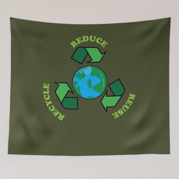 Item preview, RECYCLE REDUCE REUSE Art | Cute Environmental 3Rs Art Gift designed and sold by melsens.