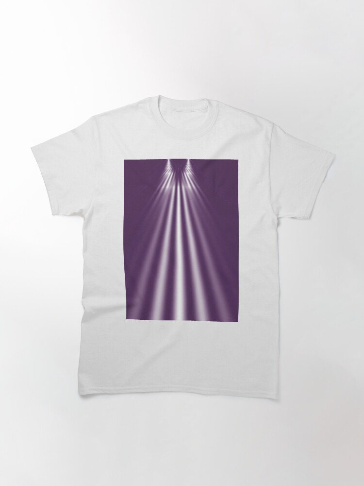 Alternate view of abstract, illustration, art, futuristic, bright, smooth, pattern, design, vertical, shiny, large, backgrounds, no people Classic T-Shirt