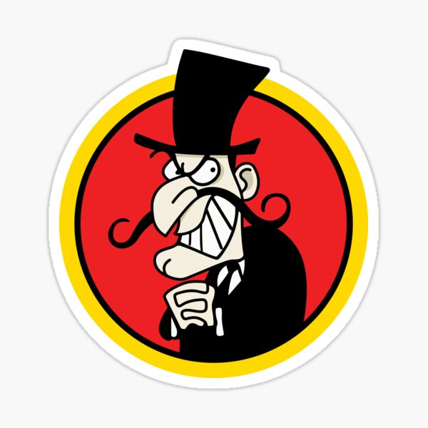Snidely Whiplash Stickers | Redbubble