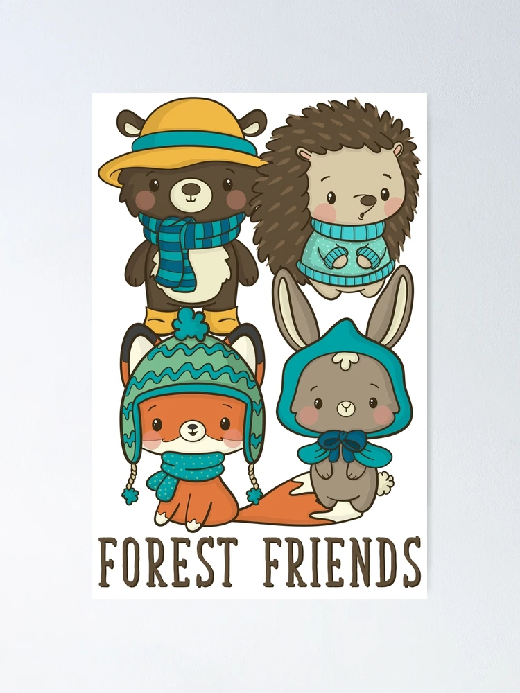 Thumbnail 1 of 3, Poster, Forest Friends designed and sold by Koala Designs & Print.