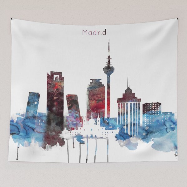Item preview, Madrid City Skyline designed and sold by DimDom.
