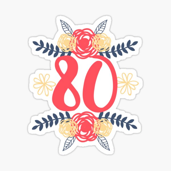 80th Birthday Stickers 