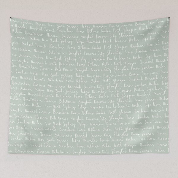 Item preview, World Cities Names In White Script - Travel Theme designed and sold by Primroaddesigns.