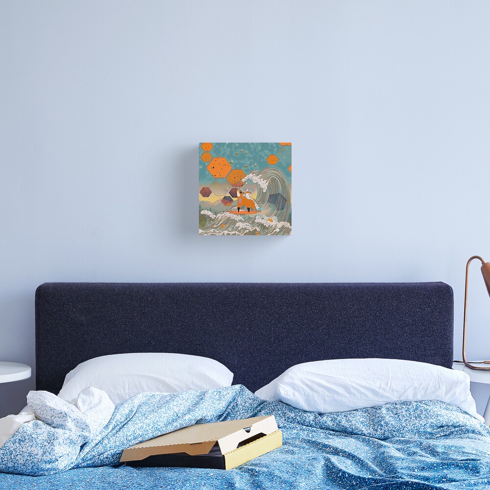 The fox and the duck Canvas Print