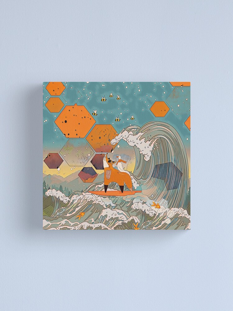 Alternate view of The fox and the duck Canvas Print
