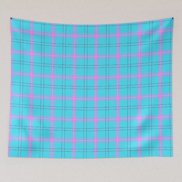 Item preview, bright blue and pink plaid designed and sold by B0red.