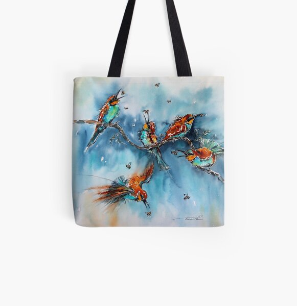 Catching Bees All Over Print Tote Bag