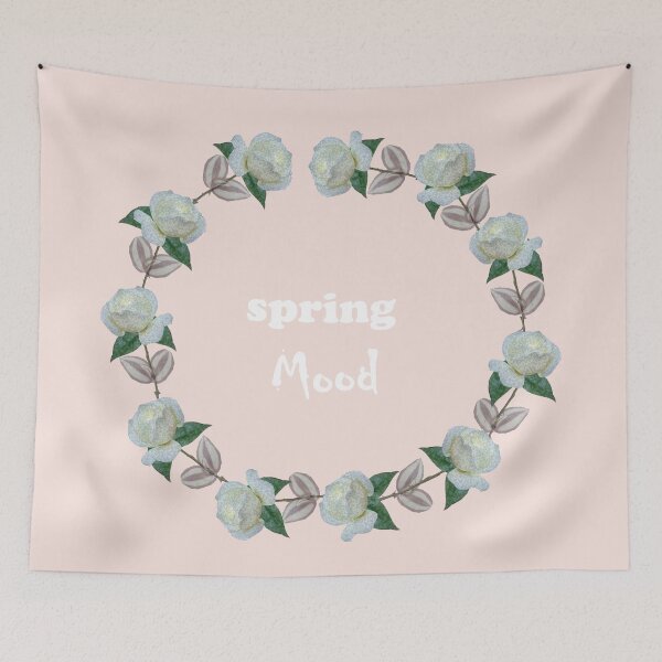 Item preview, Roses bouquet, spring-mood, Pink, floral, flowers, leaves, botanical, pattern, decor, art, RedBubble, designed and sold by PrintedDreams.