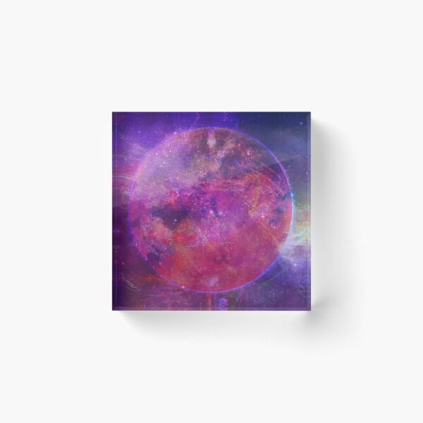 Galaxy, Universe, All & Solar System - Planet Acrylic Block