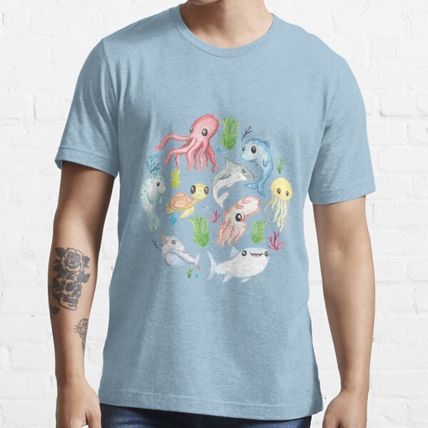 Marine Life Cute Ocean Animals Essential T-Shirt