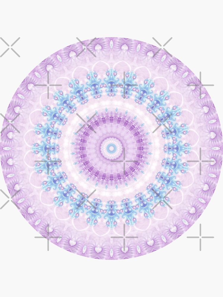 Pastel Purple and Blue Mandala by kellydietrich