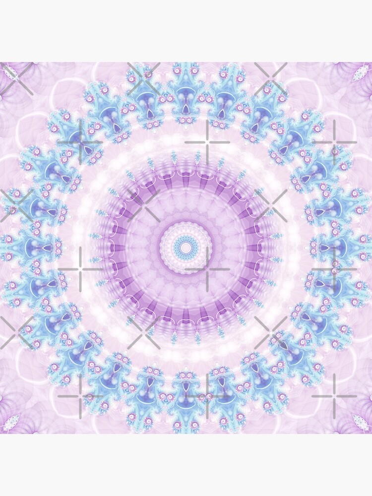 Pastel Purple and Blue Mandala by kellydietrich