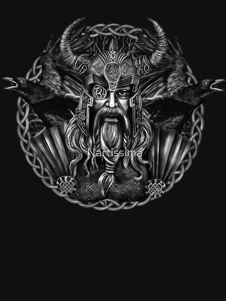 Premium Tee, Odin & Ravens, Black