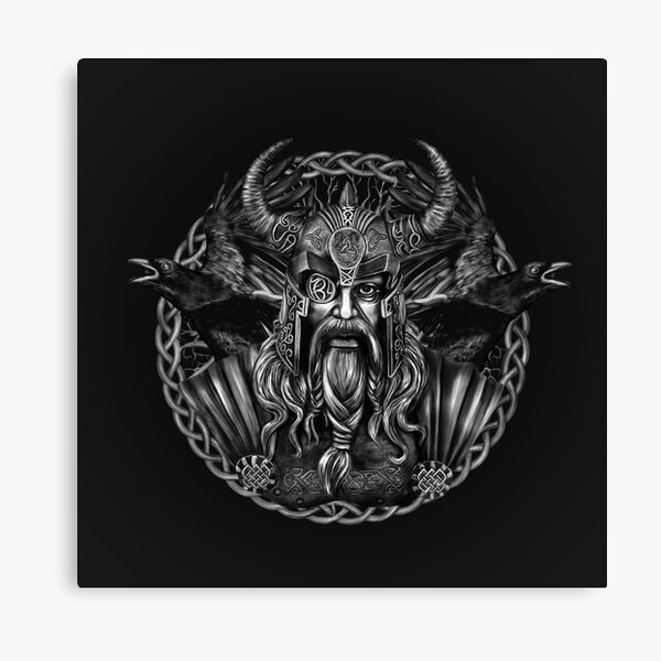 Item preview, Odin and his ravens Huginn and Muninn designed and sold by Nartissima.