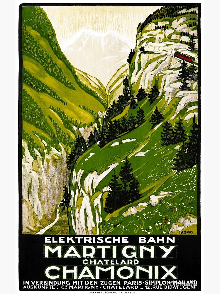 Switzerland Vintage Travel Poster Restored by vintagetreasure