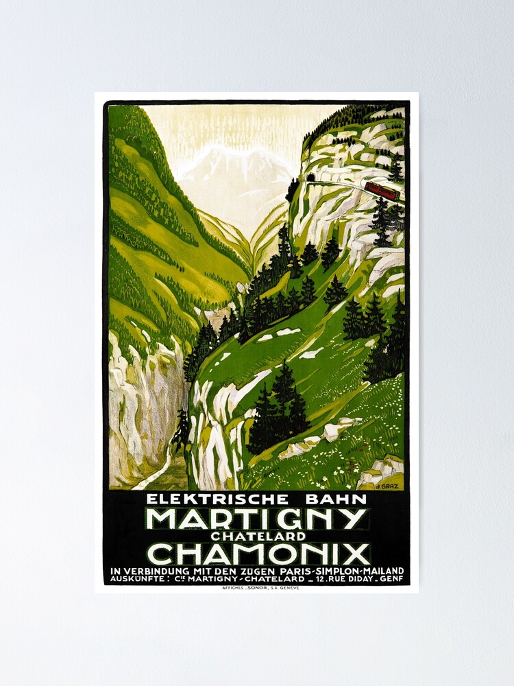 Alternate view of Switzerland Vintage Travel Poster Restored Poster