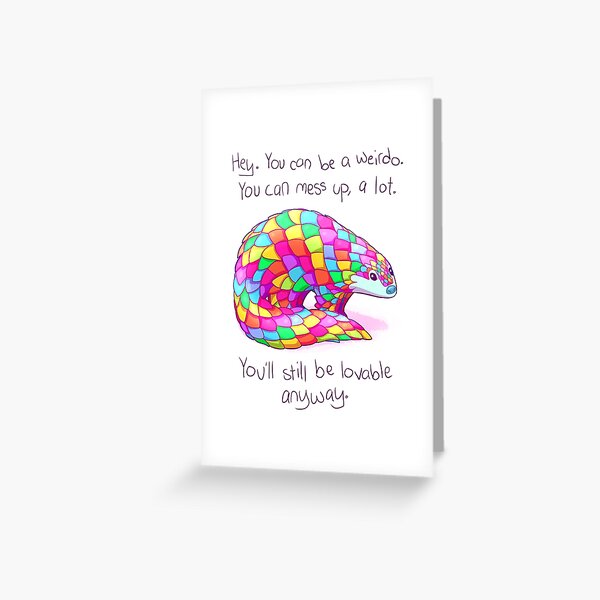 Artikel-Vorschau von "Du wirst trotzdem liebenswert sein" Rainbow Pangolin, designt und verkauft von thelatestkate.