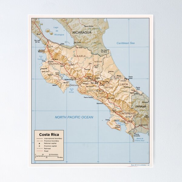 Item preview, Costa Rica Map (1987) designed and sold by BravuraMedia.