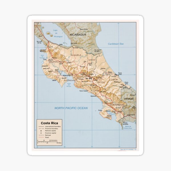 Item preview, Costa Rica Map (1987) designed and sold by BravuraMedia.