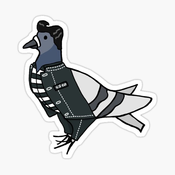 Fred the Pigeon Elvis Coosplay Sticker Sticker