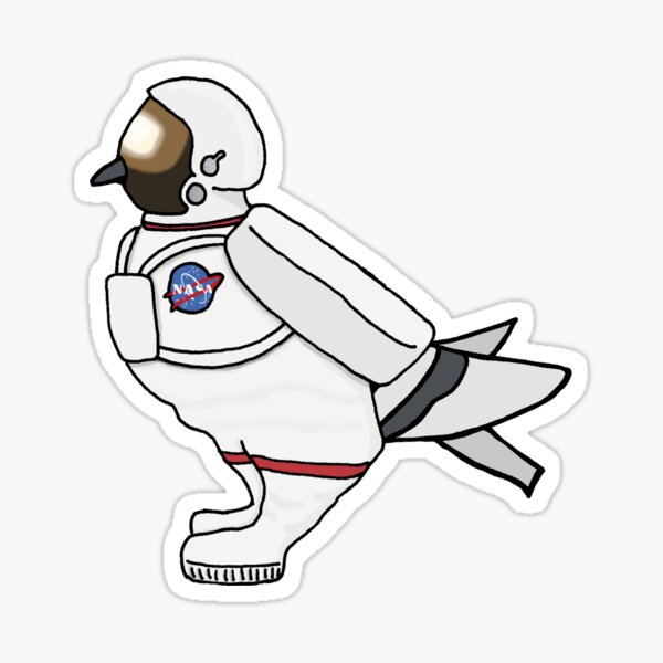 Fred the Pigeon Astronaut Coosplay Sticker Sticker