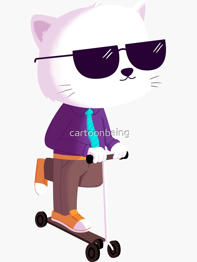 Scooter Cat by cartoonbeing