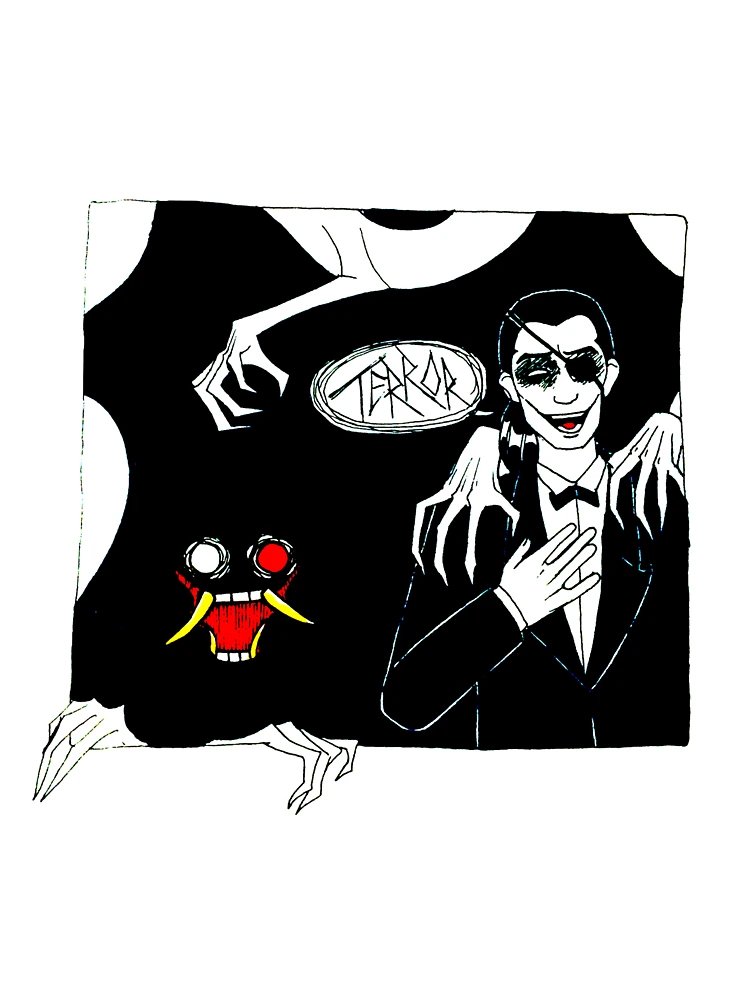 Thumbnail 4 of 4, Boxy T-Shirt, T E R R O R designed and sold by moon moon.