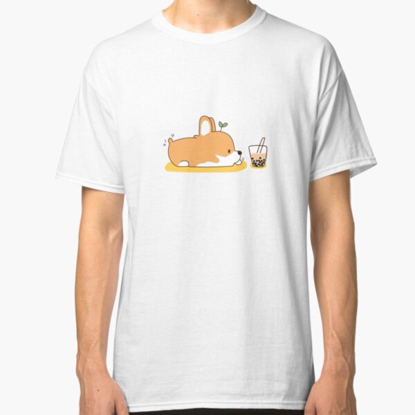 Corgi and Bubble Tea Classic T-Shirt