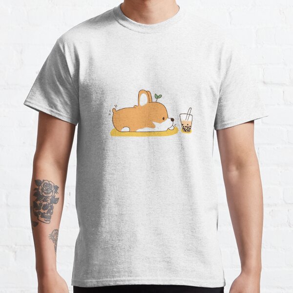 Corgi and Bubble Tea  Classic T-Shirt