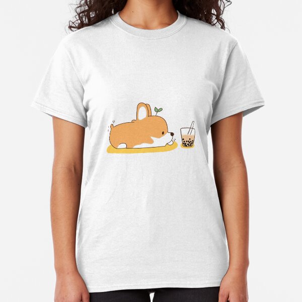 Corgi and Bubble Tea Classic T-Shirt