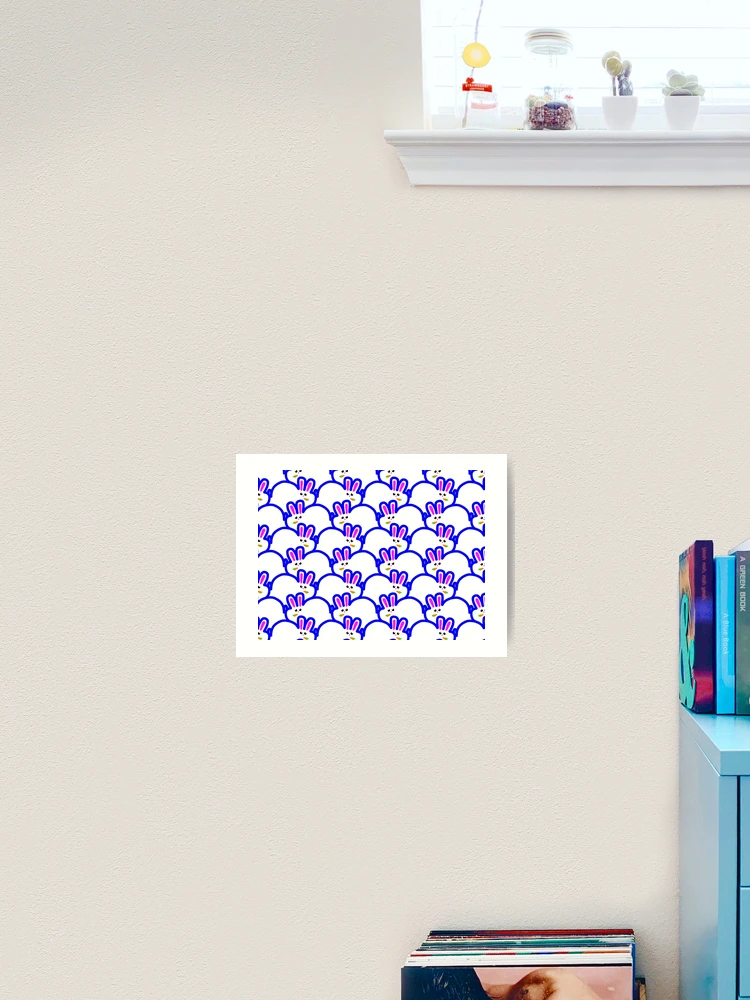 Thumbnail 2 of 3, Art Print, Rabbit. Rabbit. Rabbit. Rabbit. Rabbit. designed and sold by weavernap.