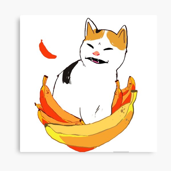 cat and banana painting