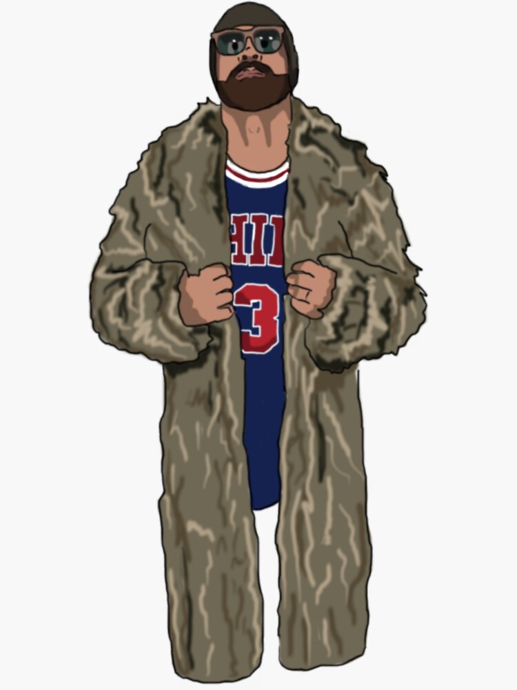 Philadelphia Eagles: Chris Long rocks Iverson jersey, fur coat for