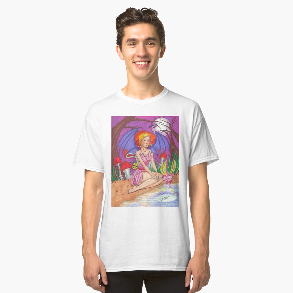 Bat Fairy and pig vers 2 Classic T-Shirt
