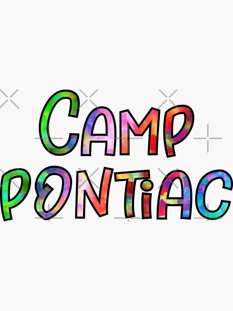 "camp pontiac" Sticker for Sale by dddesignsnj Redbubble