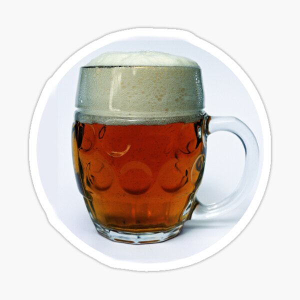 Frothy Beer Mug, Cheers! Sticker