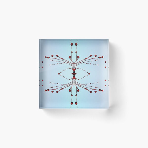 #Water #Symmetry #Line #abstract winter Christmas medicine decoration design art tree Acrylic Block