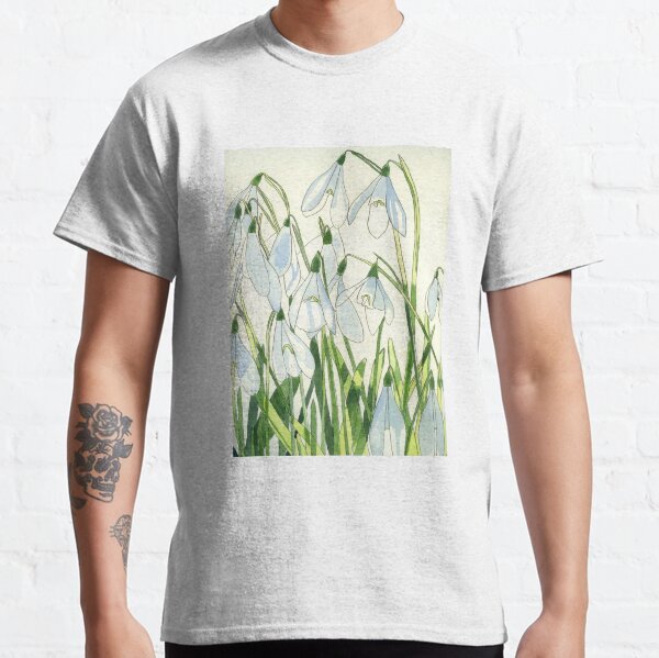 Snowdrops watercolour painting Classic T-Shirt