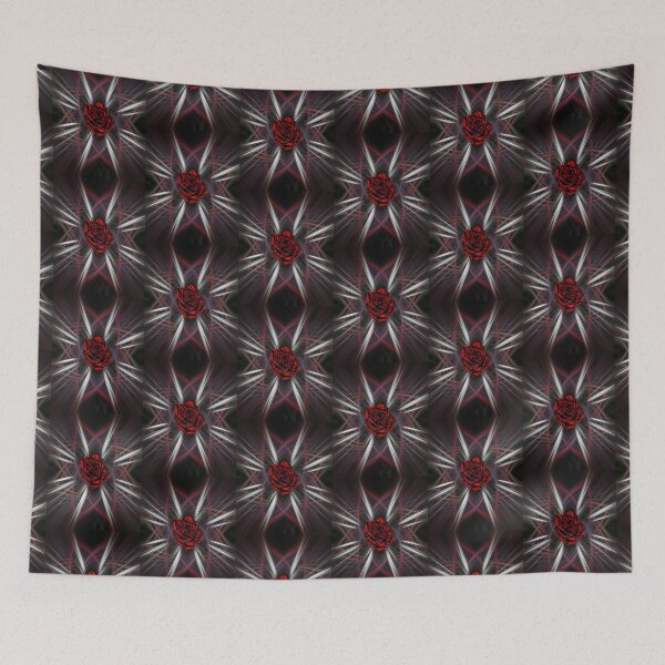 Item preview, Black Tipped Crimson Rose Flair designed and sold by Geophries.