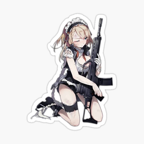 G36 Damaged - Girl's Frontline, Sexy Anime Chick Sticker