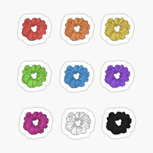 Scrunchies Pegatina