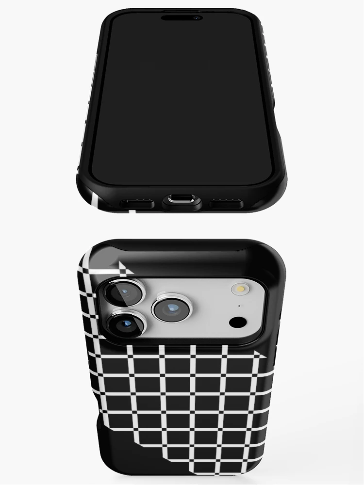 Thumbnail 3 of 4, iPhone Case, Modern Block Pattern With Geometric Edges designed and sold by Poetic Patterns Studio.