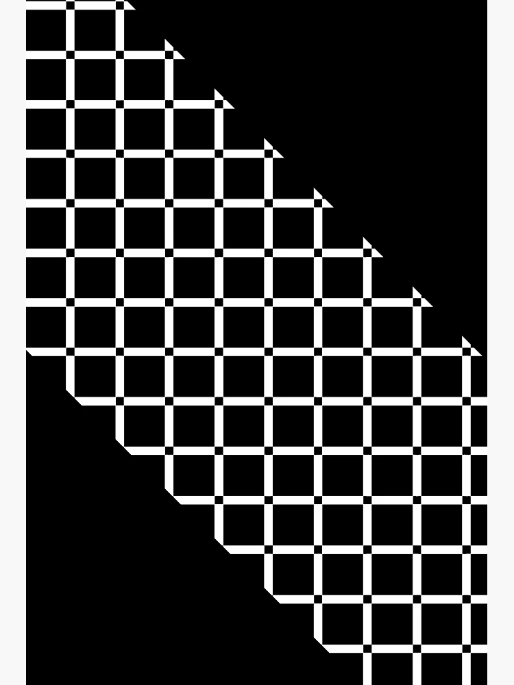 Thumbnail 3 of 3, Poster, Modern Block Pattern With Geometric Edges designed and sold by Poetic Patterns Studio.