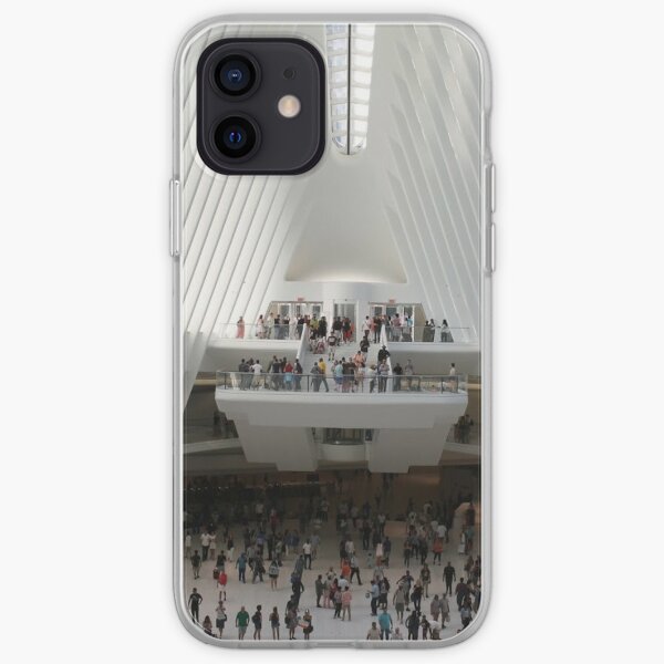 #architecture #indoors #group #business modern airport ceiling crowd city iPhone Soft Case
